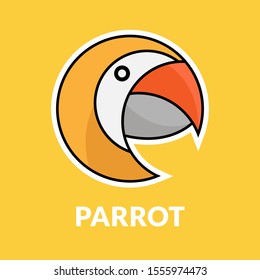 Parrot bird icon logo design. Eps 10 vector