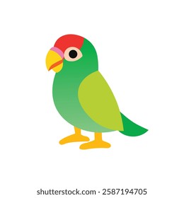 Parrot bird icon on white background. Vector illustration. 