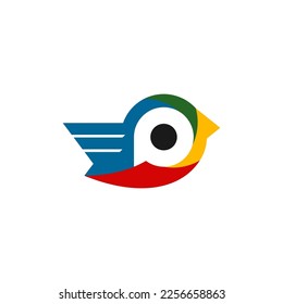 parrot bird illustration vector logo