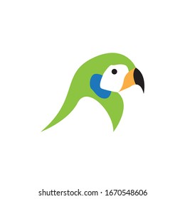 Parrot bird image logo vector 