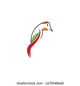 Parrot bird image logo vector 