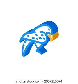 parrot bird isometric icon vector. parrot bird sign. isolated symbol illustration