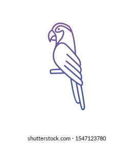 Parrot Bird Line Art Designs Concept illustration Vector Template. Suitable for Creative Industry, Multimedia, entertainment, Educations, Shop, and any related business