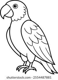 Parrot bird line art vector design