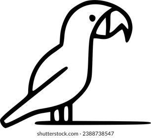 Parrot bird line icon. linear style sign for mobile concept and web, symbol, vector, art