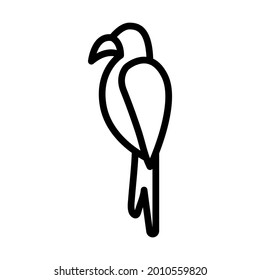 Parrot bird line icon. Sign pets, vet and veterinary icons. Outline sign for mobile concept and web design, store, logo