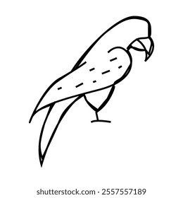 parrot bird line icon vector. parrot bird sign. isolated contour symbol black illustration