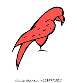 parrot bird line icon vector. parrot bird sign. isolated symbol illustration