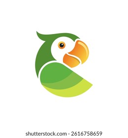 Parrot Bird Logo Design Icon Vector Template