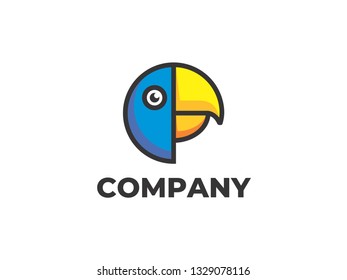 Parrot Bird Logo Design Vector Icon Graphic Illustration 