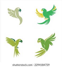 Parrot Bird Logo Design Vector