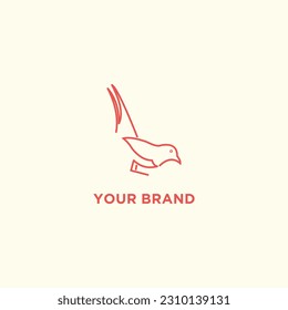 Parrot bird logo with simple concept