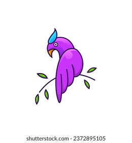 Parrot Bird Logo Vector Design Template