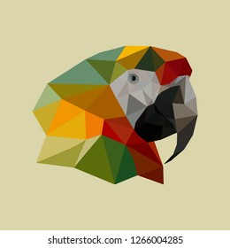 parrot bird low poly vector