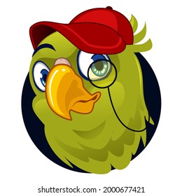 parrot bird mascot cartoon in vector