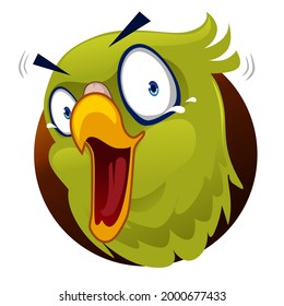parrot bird mascot cartoon in vector
