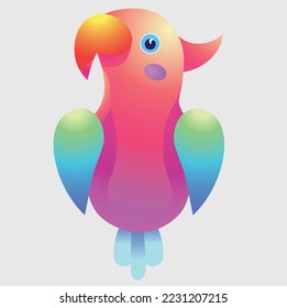 Parrot Bird Mascot Logo, Parrot Bird vector design, Bird Gradient Logo Design, Parrot Bird Minimal logo, Branding, Creative logo designs, vector illustration, Sports Parrot Vector Gradient Icon - Shutterstock ID 2231207215