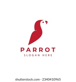 parrot bird minimalist logo pet cockatoo lovebird macaw vector icon symbol illustration design