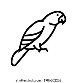 parrot bird pet line icon vector. parrot bird pet sign. isolated contour symbol black illustration