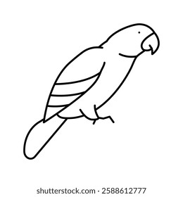 parrot bird pet line icon vector. parrot bird pet sign. isolated contour symbol black illustration