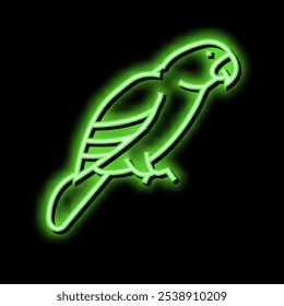 parrot bird pet neon light sign vector. parrot bird pet illustration