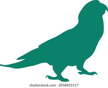 vector de pájaro de silueta de ave de loro