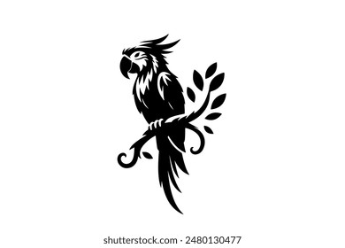 Parrot bird silhouette vector design