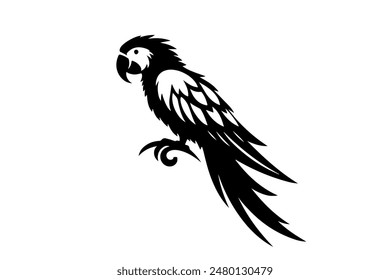 Parrot bird silhouette vector design