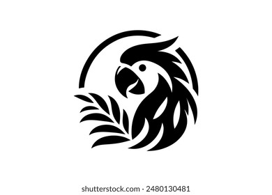 Parrot bird silhouette vector design