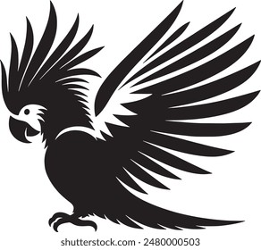 Parrot Bird  Silhouette Vector illustration
