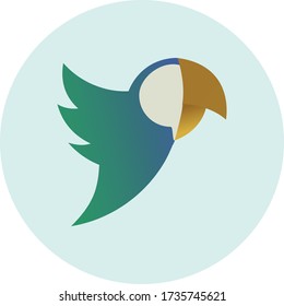 parrot bird tropic logo icon
