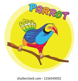 Parrot bird vector illustration