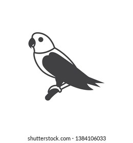 Parrot bird- vector sign symbol. Parrot illustration.
