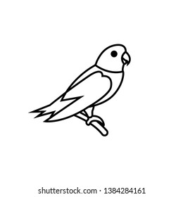 Parrot bird- vector sign symbol bird illustration