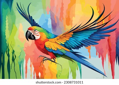 Parrot bird Watercolor art collection