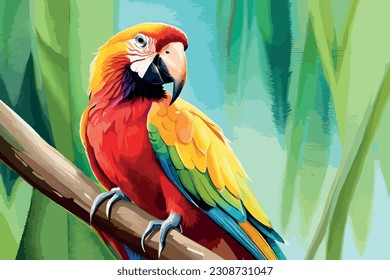 Parrot bird Watercolor art collection