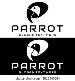 parrot birds logo design icon vector