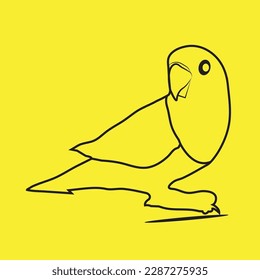 Parrot birds vector stock template