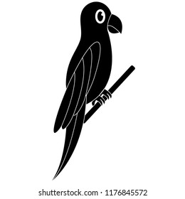  parrot - black vector icon