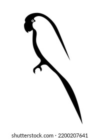 
Papageiensymbol in Schwarz-Weiß