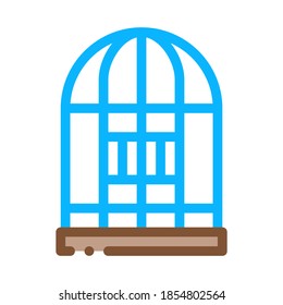 Parrot Cage Icon Vector. Outline Parrot Cage Sign. Isolated Contour Symbol Illustration