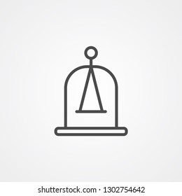 Parrot cage vector icon sign symbol