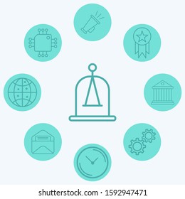 Parrot cage vector icon sign symbol
