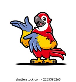 PARROT CARTOON CHARACTER MASCOT DESIGN