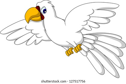 parrot cartoon flying