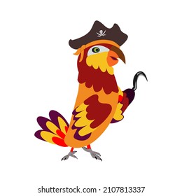 Parrot Cartoon Pirate Character Design Art