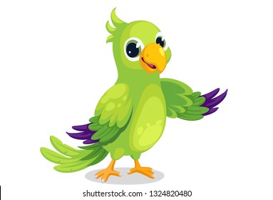 Parrot cartoon vector illustration 2