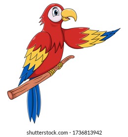 Cute Parrot Cartoon Stock Illustration 1322936597 | Shutterstock