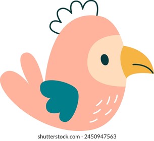 Parrot Childish Bird Vector Illustration