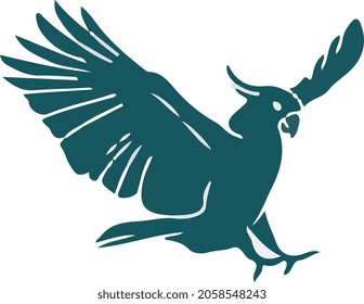 parrot cockatiel flying vector art